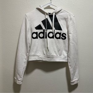 Adidas Size Small white crop hoodie